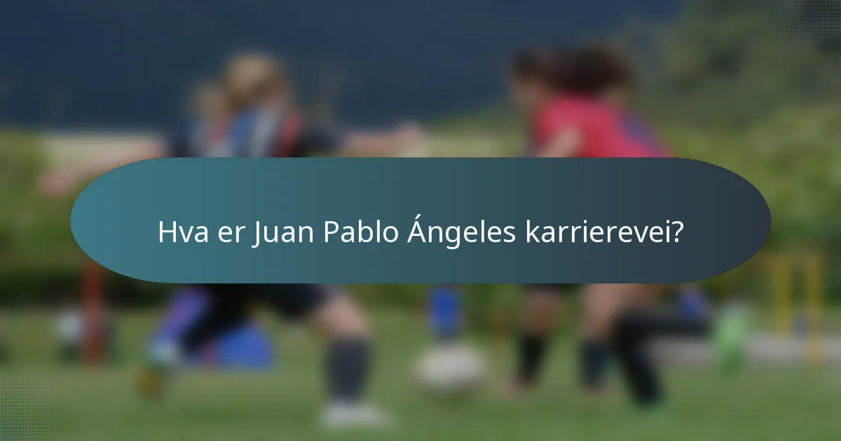 Hva er Juan Pablo Ángeles karrierevei?